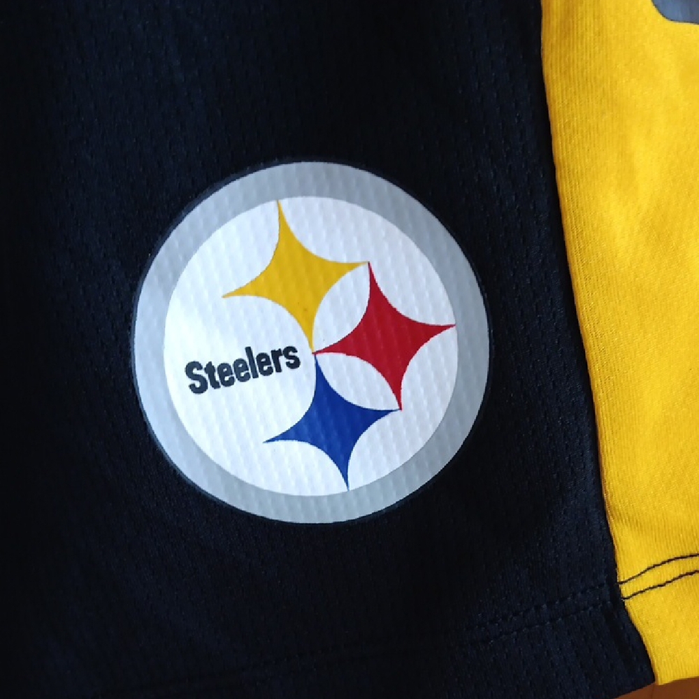 NFL Black and Yellow Athletic Shorts with Sporty Stripes - Picture 3 of 7